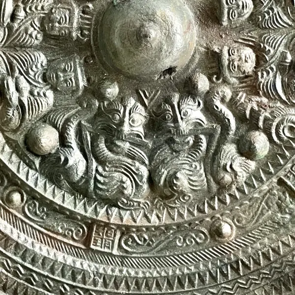 江戸時代　蔵王大権現　御神鏡　銅鏡　仏像　骨董　アンティーク　古鏡　寺　神社　像 江戸時代 蔵王大権現 御神鏡 銅鏡 仏像 骨董 アンティーク 古鏡
